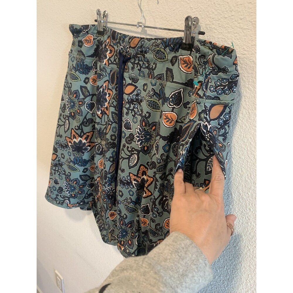(G-208)BlevonH Women Skort 2XL Floral Print Built-In Shorts Stretch Active Skirt - Picture 5 of 8